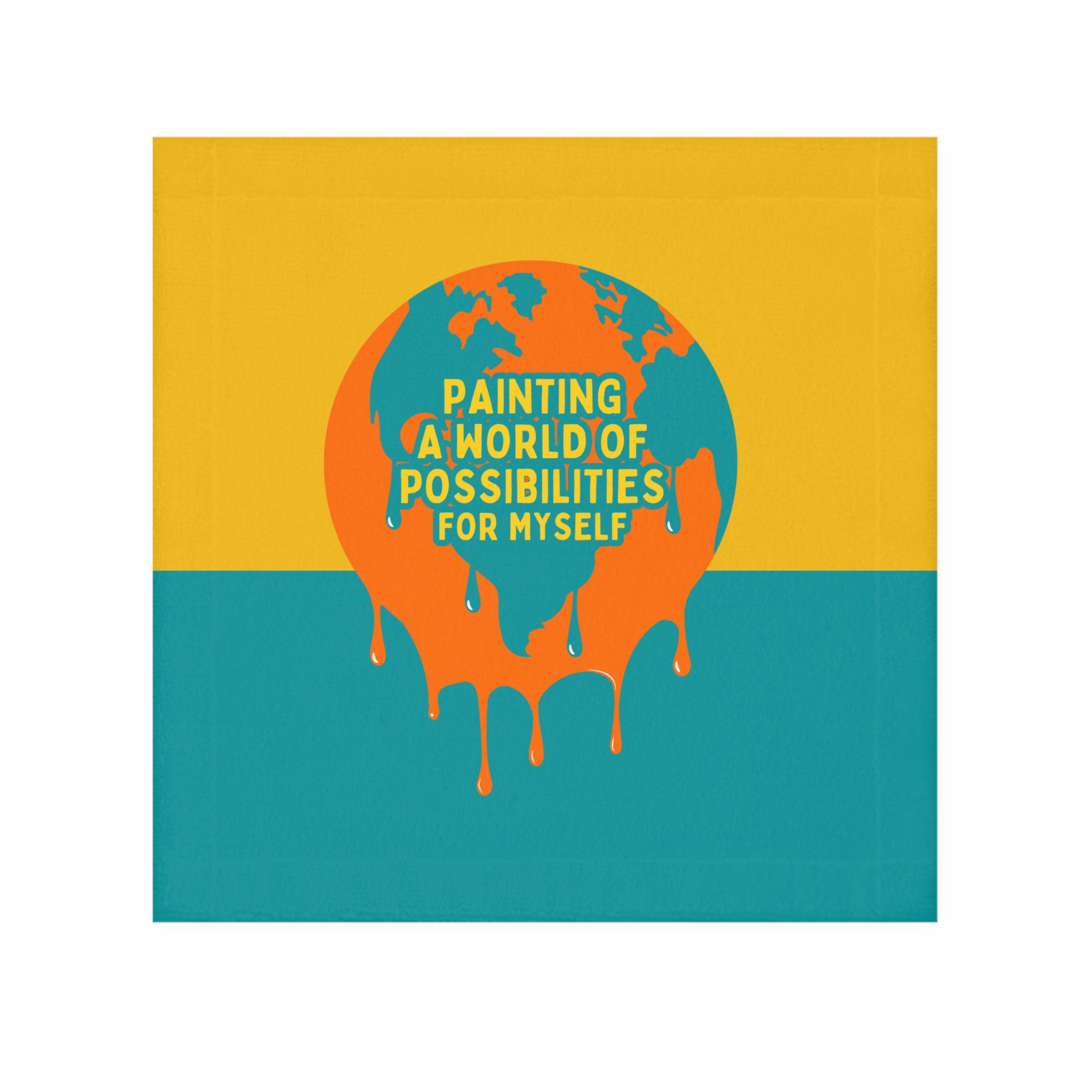 Paint the world hand towel discover after school